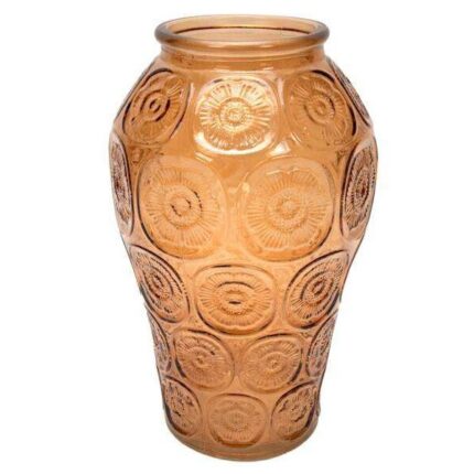 Vaza decorativa MPLCo, din sticla, 24cm, portocaliu