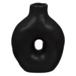 Vaza Decorativa Ceramica Neagra Modern 15x7x20cm