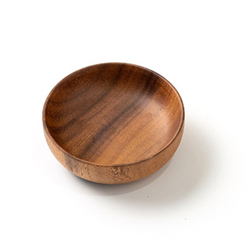 Bol decorativ, LLWL, Lemn, 10 x 3.5 cm, Maro