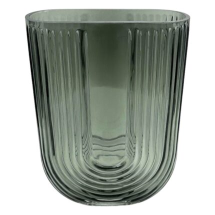 Vaza decorativa cu flori din sticla "Artemis" 18, 5х13, Negru