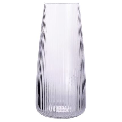 Vaza Pentru Flori, Vilde, 21.5x7 cm, Sticla, Transparent