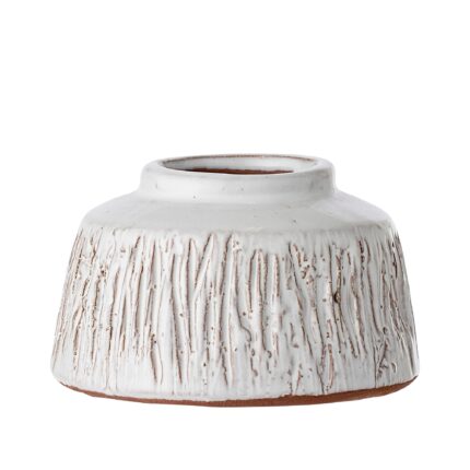 Vaza decorativa alba din teracota 6cm Anita Bloomingville