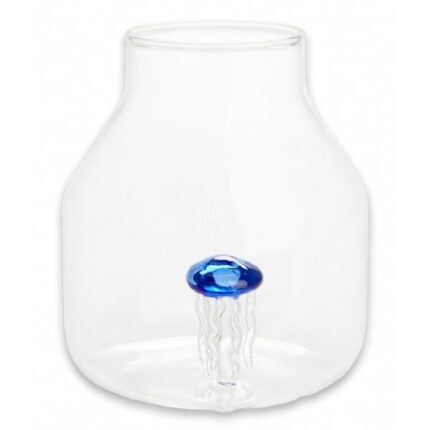 Vaza cu meduza, Balvi, Sticla, 13 x 13 x 15 cm, Transparent