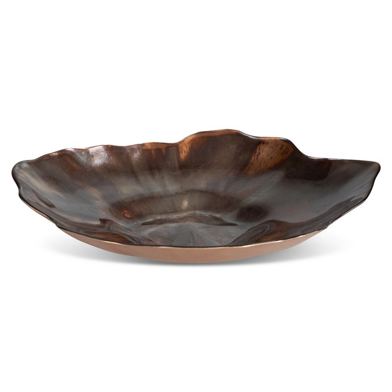 Bol decorativ Nina, Eurofirany, Sticla, 30 x 29 x 5 cm, Maro