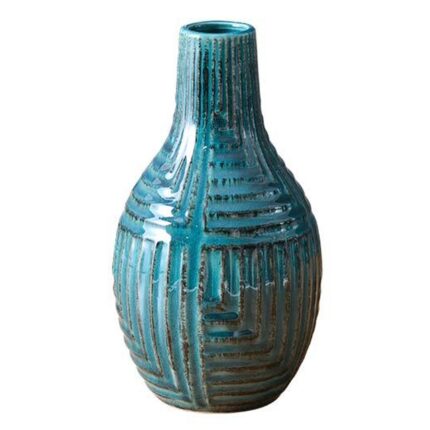 Vaza ceramica Jormftte, D4.5/13xH24cm, verde, set 1 vaza