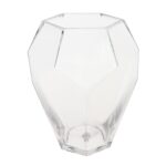 Vaza decorativa D1215, sticla transparenta, D 7cm, H 15,5 cm