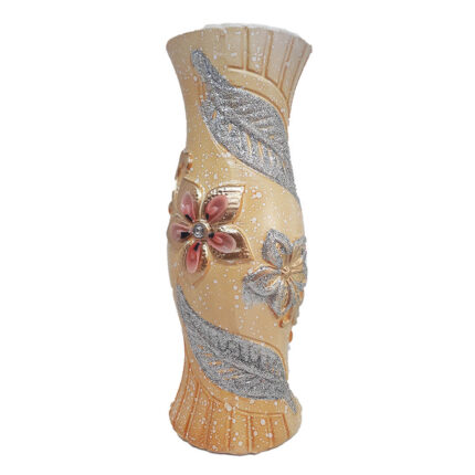 Vaza Inalta Ceramica, 11x30 cm, Portocalie, Model Floral