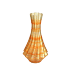 Vaza decorativa, printata 3D, model Phoenix, Portocaliu, 25x45 cm