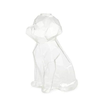 Vaza decorativa, Catelus, Transparent, 23cm