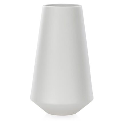 Vaza minimalista Medan, ZenderTextil, Ceramica, 22 cm, Alb