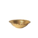 Bol auriu striat, margini ondulate, diametru 25cm