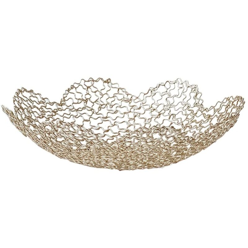Bol decorativ Tovbmup, design oval, auriu