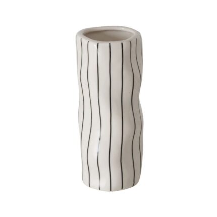 Vaza alb/ negru din ceramica 15 cm, Linea Boltze