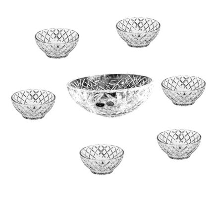 Set 6 + 1 Boluri Cristal Bohemia