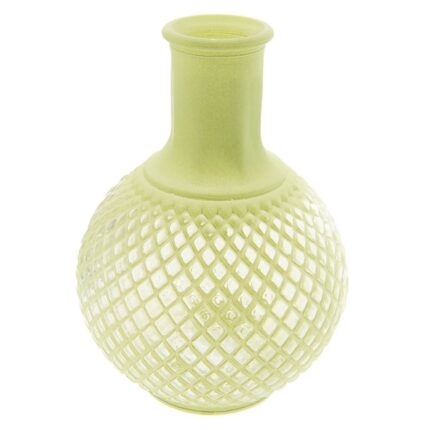 Vaza pentru flori din sticla verde 13x18 cm