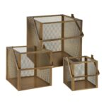 Set 3 felinare, H&S, Metal, Maro
