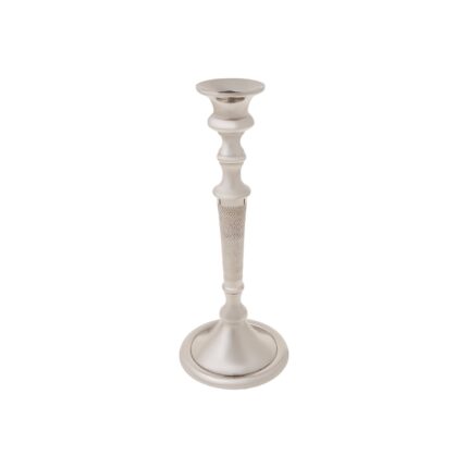 Suporturi lumanari Victoria, Karaca, Aluminiu, 23.5 cm, Argintiu