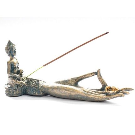 Suport Pentru Lumanari, Betisoare Parfumate si Conuri Parfumate Buddha Antic - Model Mana