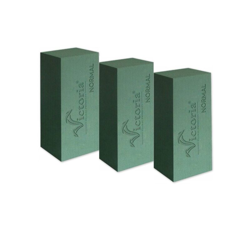 Burete Floral Verde pentru Flori Proaspete si Artificiale. Set de 3 Bureti Florali Umezi si Uscati pentru Nunti, Aniversari, Decor Acasa, Birou si Gradina