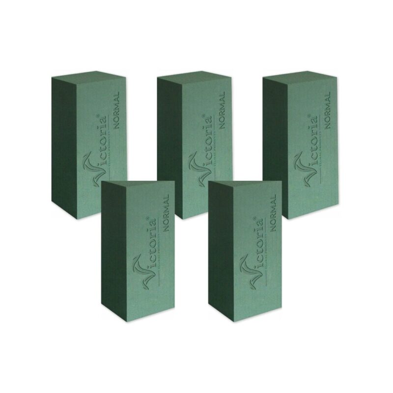 Burete Floral Verde pentru Flori Proaspete si Artificiale. Set de 5 Bureti Florali Umezi si Uscati pentru Nunti, Aniversari, Decor Acasa, Birou si Gradina