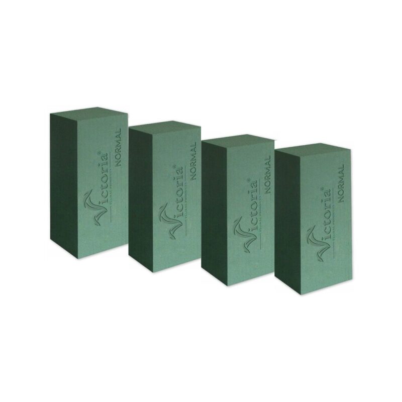 Burete Floral Verde pentru Flori Proaspete si Artificiale. Set de 4 Bureti Florali Umezi si Uscati pentru Nunti, Aniversari, Decor Acasa, Birou si Gradina