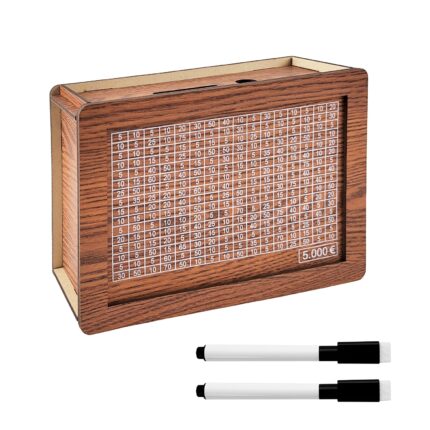 Set economii gxwcyi, lemn, 20x14.5x6.7 cm, maro inchis