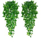 Set 2 plante artificiale agatatoare, verzi, 76cm