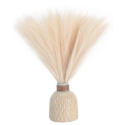 Iarba de Pampas Sintetica CCmax, Premium, pentru Decoratiuni Interioare-Exterioare in Casa sau la Evenimente, Bej, Set 3 Fire, 440 mm