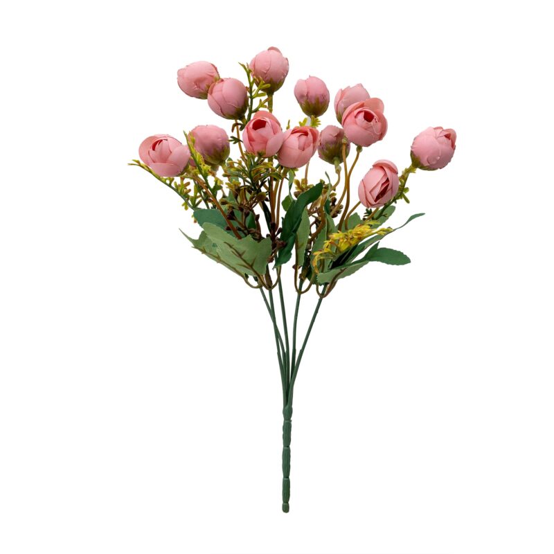 Buchet 13 flori artificiale, culoare grena, B.S.P. / SL685_Grena
