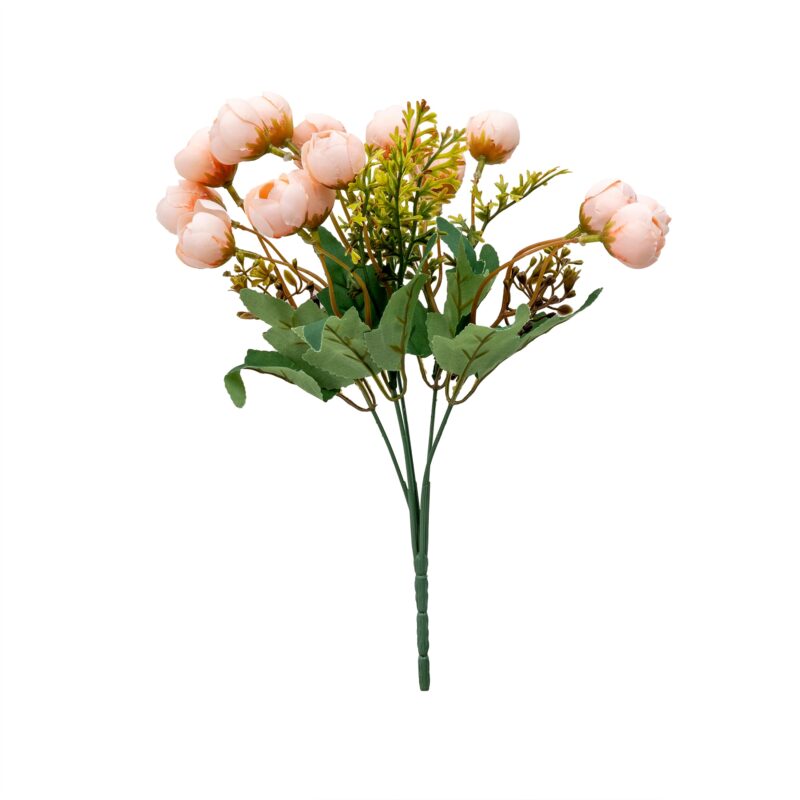 Buchet 13 flori artificiale, culoare roz, B.S.P. / SL685_Roz