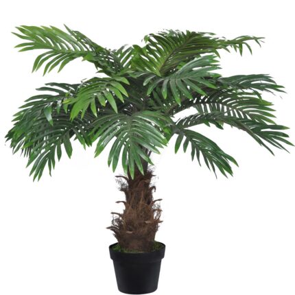 Palmier Cycas artificial, vidaXL, Plastic, 80 cm, Verde