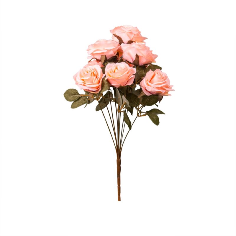 Buchet 10 trandafiri artificiali, somon / CD4345_Somon