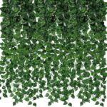 Set 24 Ghirlande Artificiale YSBER, Frunze Verzi, 2.1m, Multicolor, 50.4m Total