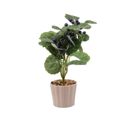 Ghiveci Cu Flori Artificiale, Forest, Verde, Plastic, 24 cm