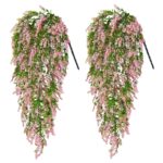 Set 2 flori artificiale decorative, MunDeir, Plastic, 55cm, Roz