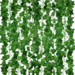 Set 12 ghirlande decorative iedera artificiala, Matase/Plastic, 210cm, Verde Spring