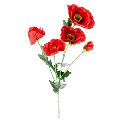 Fir mac rosu artificial Poppy 60cm