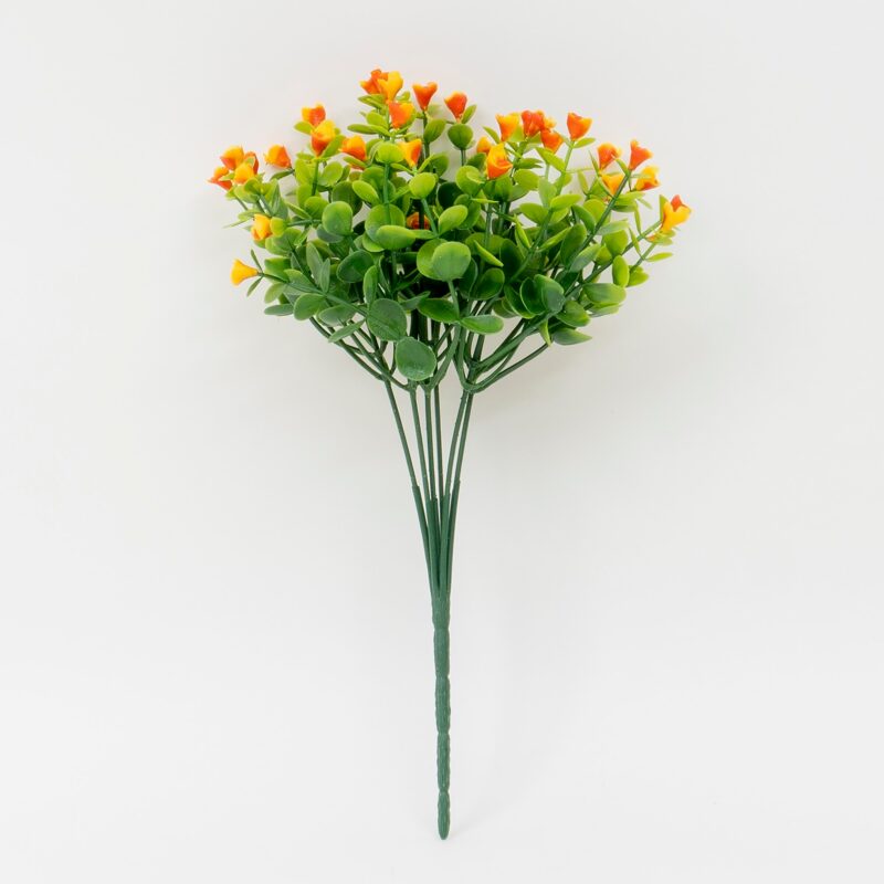 Buchet verdeata + bobite, culoare portocaliu, H 30 cm, B.S.P. / SL149_3