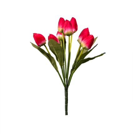Buchet 9 lalele artificiale, culoare rosu deschis, B.S.P. / SL130_1