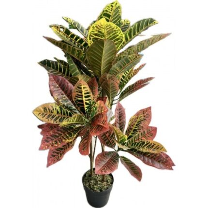 Planta artificiala, Croton cu aspect natural, 90 cm