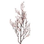 Ramura decorativa artificiala cires, 50cm, Alb