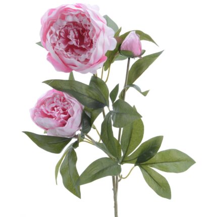 Fir bujor artificial, Kaemingk, matase, 72 cm, Roz pal