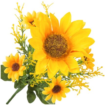 Floarea soarelui artificiala, Dekolo, 23 cm, Galben
