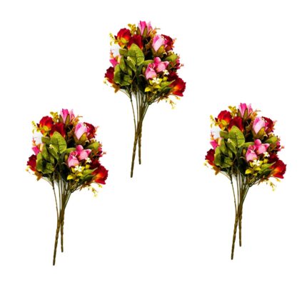 Set 6 buchete Flori artificiale, Multicolor, 30 cm, VisionXXI