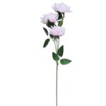 Buchet flori artificiale cu 3 flori, PrzydaSie, Roz deschis, 64cm