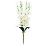 Buchet de flori artificiale cu 5 ramuri, Crem, 66 cm