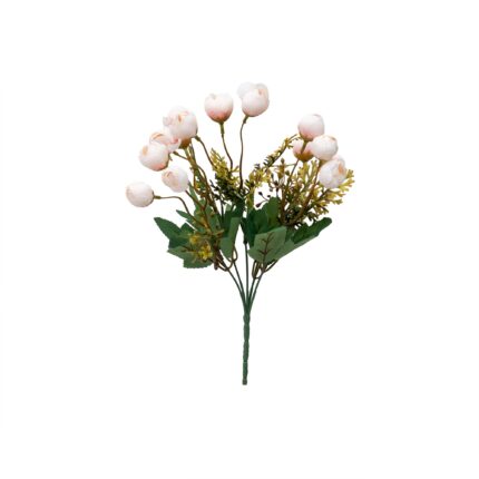 Buchet 13 flori artificiale, culoare alb, B.S.P. / SL685_Alb
