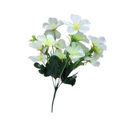 Buchet floare artificiala Plumeria 30 cm alb