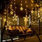 Instalatie de Craciun, Perdea Luminoasa Ploaie de Stele, pentru Interior sau Exterior, 3 metri, Interconectabila, Lumini LED, Alb