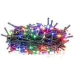 Instalatie de Craciun, 10 m, led-uri multicolore si cutiuta muzicala